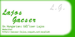 lajos gacser business card